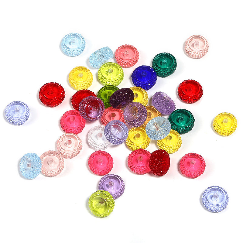 Wholesale 100pcs Color Wheel Beads Granulated Sugar Flat Beads Acrylic Spacer Beads Spacer